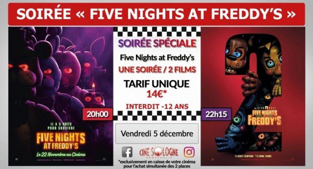 actualité Soirée "Five nights et Freddy's"